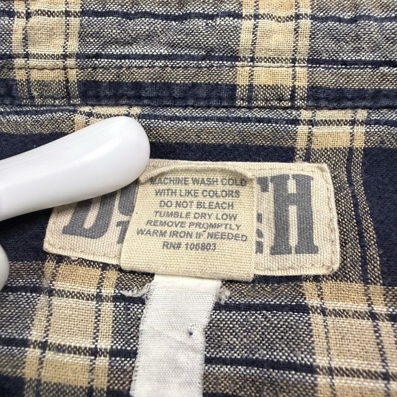 Duluth Trading shirt mens 3XL plaid hemp organic cotton outdoor button down camp - Picture 8 of 8